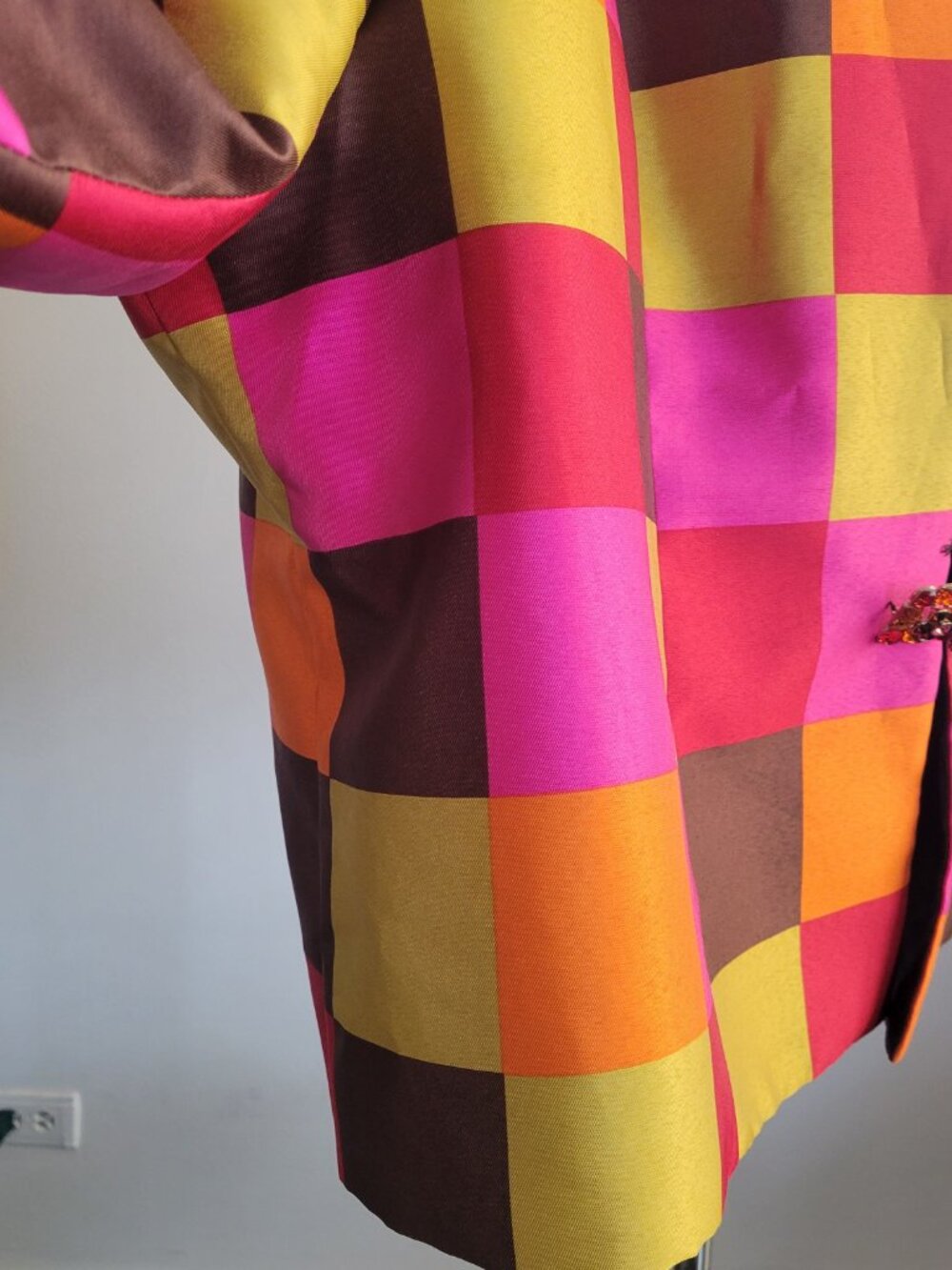 Vintage Lily & Taylor New York Paris Jacket 24W Colorblock Evening Blazer - Picture 10 of 15